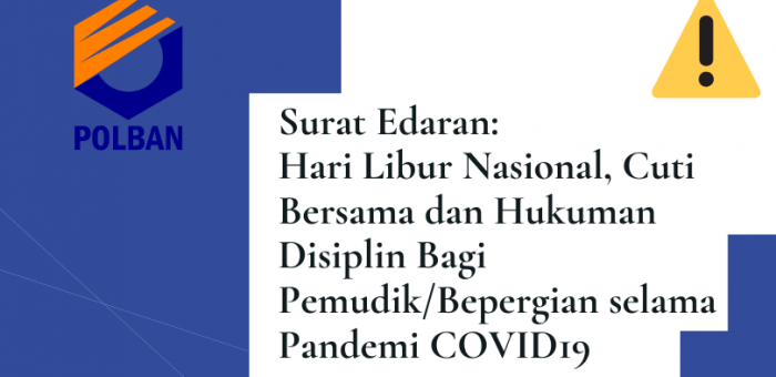 SE : Hari Libur Nasional, Cuti Bersama dan Hukuman Disiplin Tahun 2020