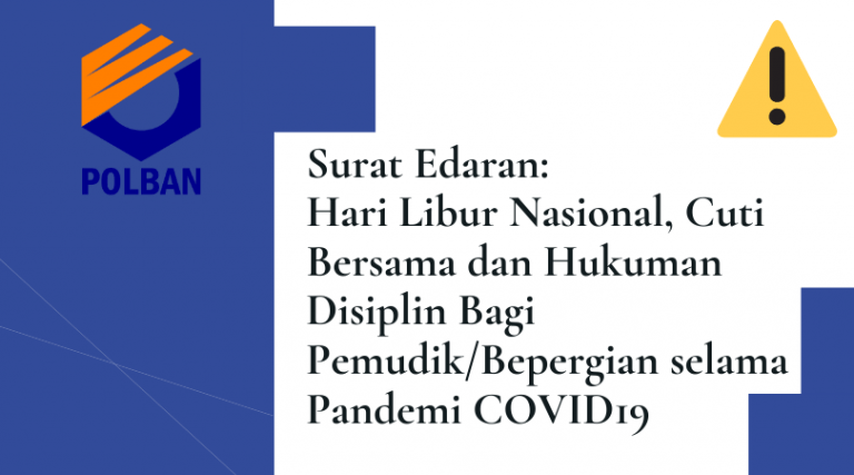 SE : Hari Libur Nasional, Cuti Bersama dan Hukuman Disiplin Tahun 2020