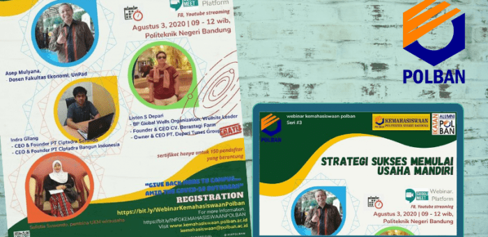 Webinar Kemahasiswaan Seri#3 : Strategi Sukses Memulai Usaha Mandiri
