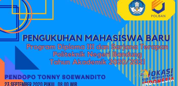 Pengukuhan Mahasiswa Baru Program Diploma III dan Sarjana Terapan TA 2020/2021