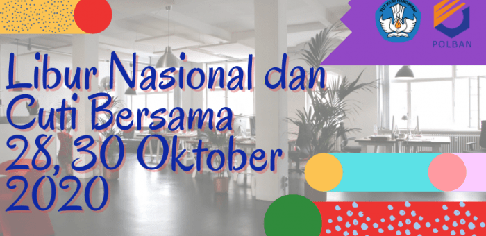 SE: Cuti Bersama 28 dan 30 Oktober 2020