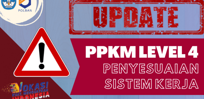 UPDATE: PPKM LEVEL 4 , WFH 100% S.D 2 AGUSTUS 2021