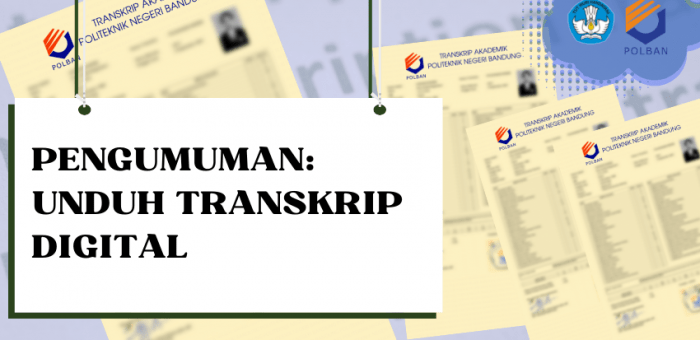 Pengumuman: Unduh Transkrip Nilai Digital