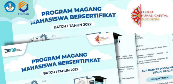 Pendaftaran Program Magang Mahasiswa Bersertifikat (PMMB) Batch 1 Tahun 2022
