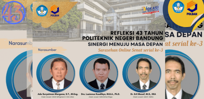 12 April 2022 : Sarasehan Serial ke-3 Refleksi 43 Tahun Polban