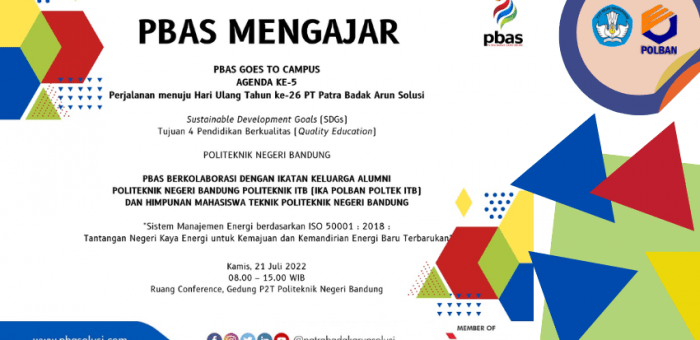 21 Juli 2022 : PT Patra Badak Arun Solusi Goes to Polban