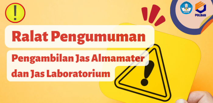 Ralat Pengumuman Pengambilan Jaster dan Jas Laboratorium