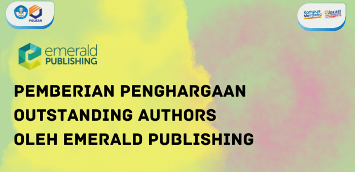 20 September 2022 : Pemberian Penghargaan Outstanding Authors oleh Emerald Publishing