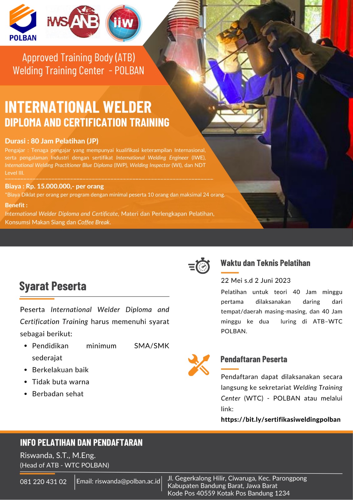 International welder and certification training polban