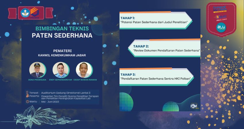 24-25 Mei 2023 : Bimbingan Teknis Paten Sederhana