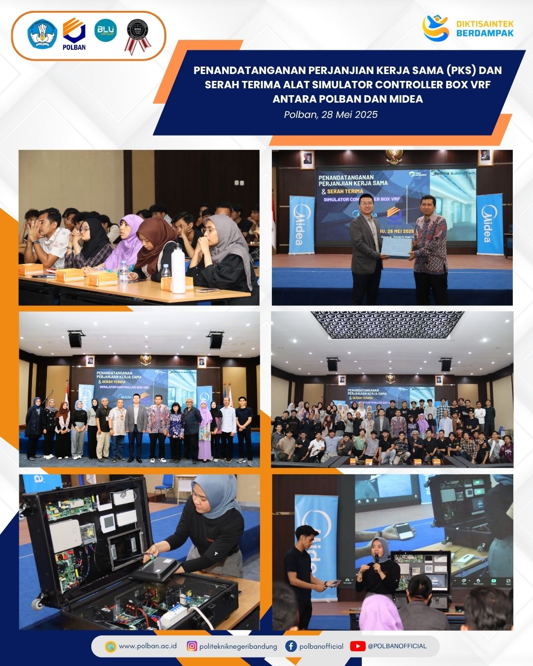 PKS dan serah terima alat simulator controller box VRF dengan MIDEA 29 mei
