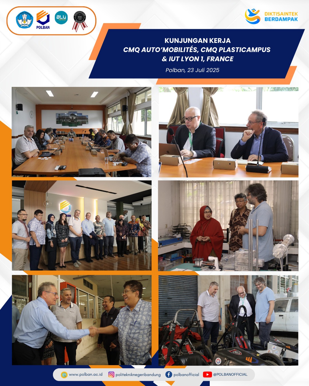kunjungan kerja SMQ AUTO'MONILITIES, CMQ PLASTICAMPUS & IUT LYON 1, France 23 juli