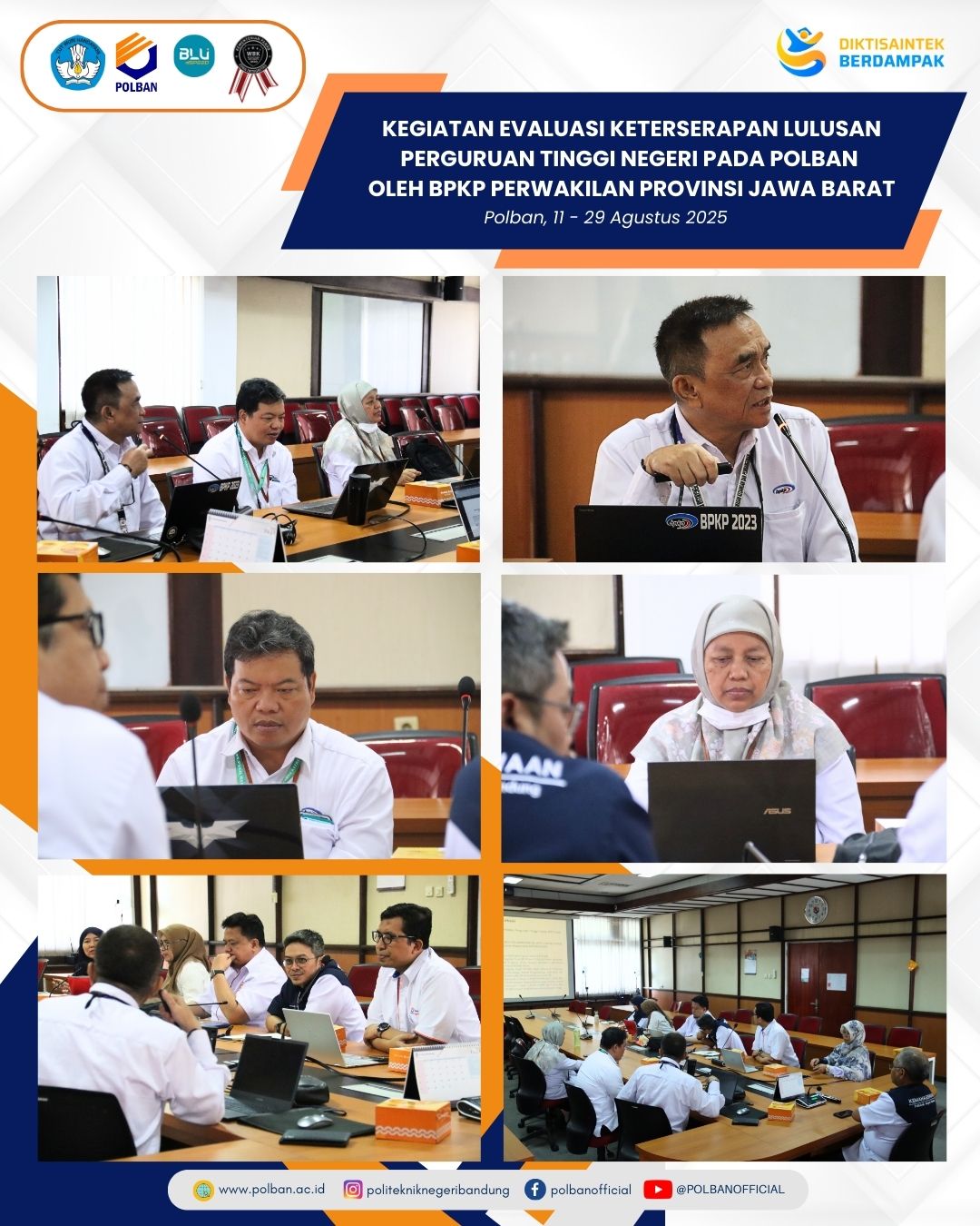 evaluasi keterserapan lulusan PTN di polban oleh bpkp jabar 11-29 agustus
