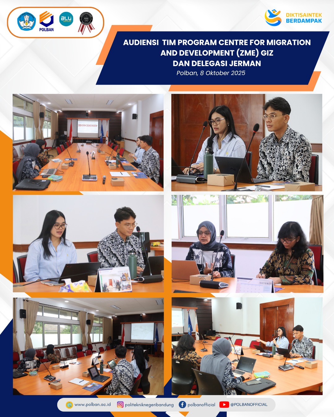 audiensi tim program centre for migration and development (ZME) GIZ dan delegasi jerman 8 oktober