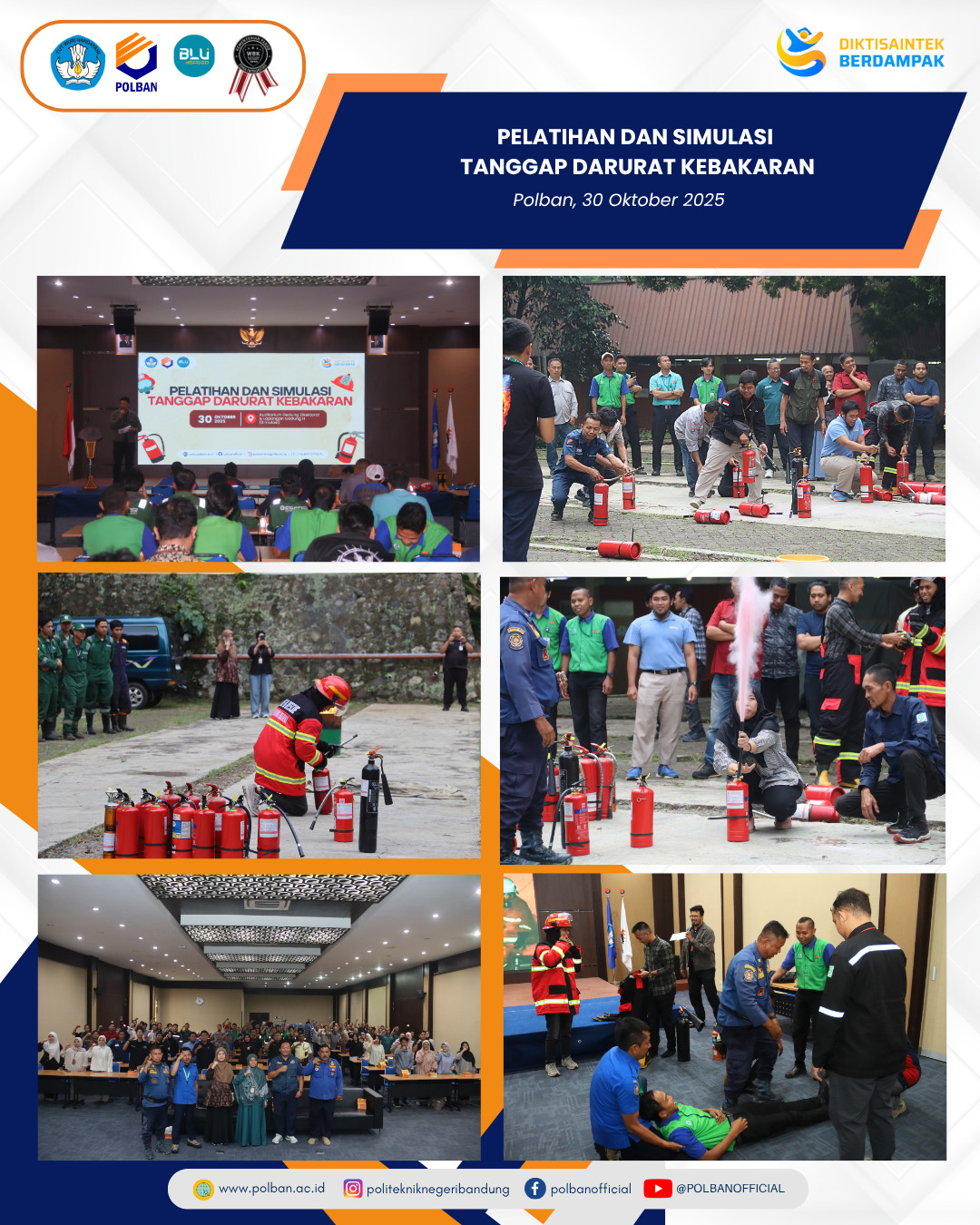 pelatihan dan simulasi tanggap darurat kebakaran 30 oktober