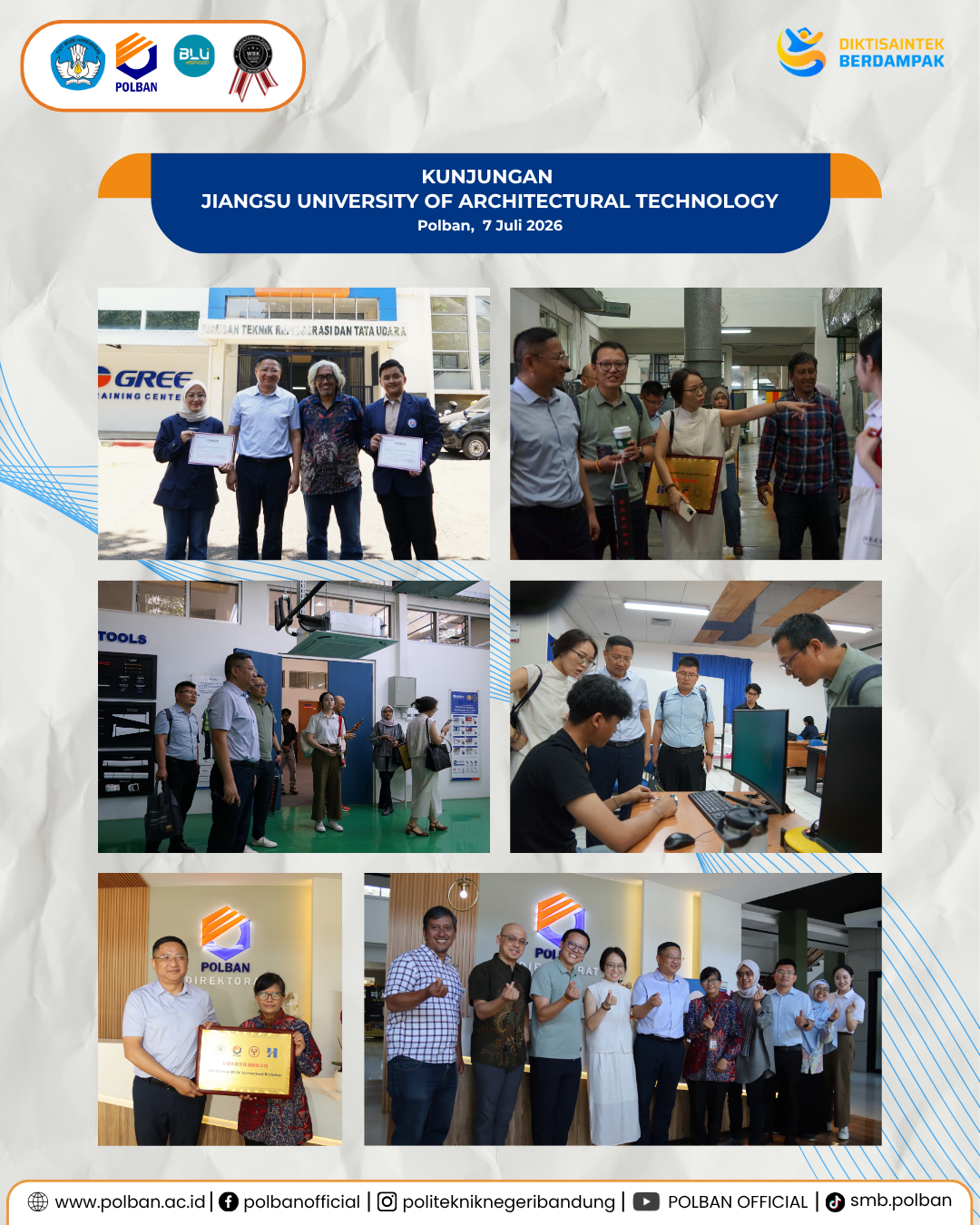 7 Juli 2026 Kunjungan Jiangsu University ke Polban