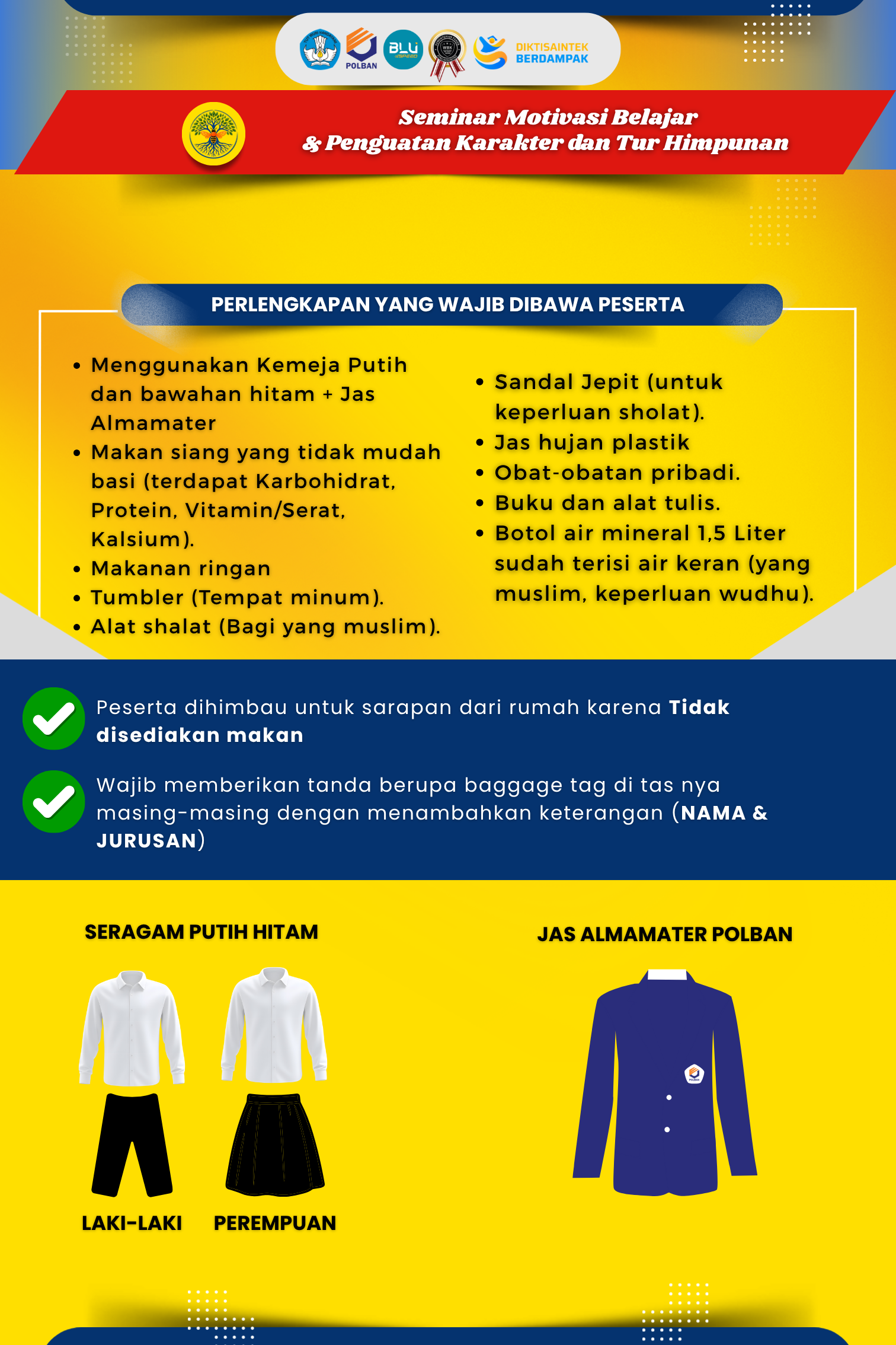 Perlengkapan Peserta Seminar Motivasi Belajar 2026