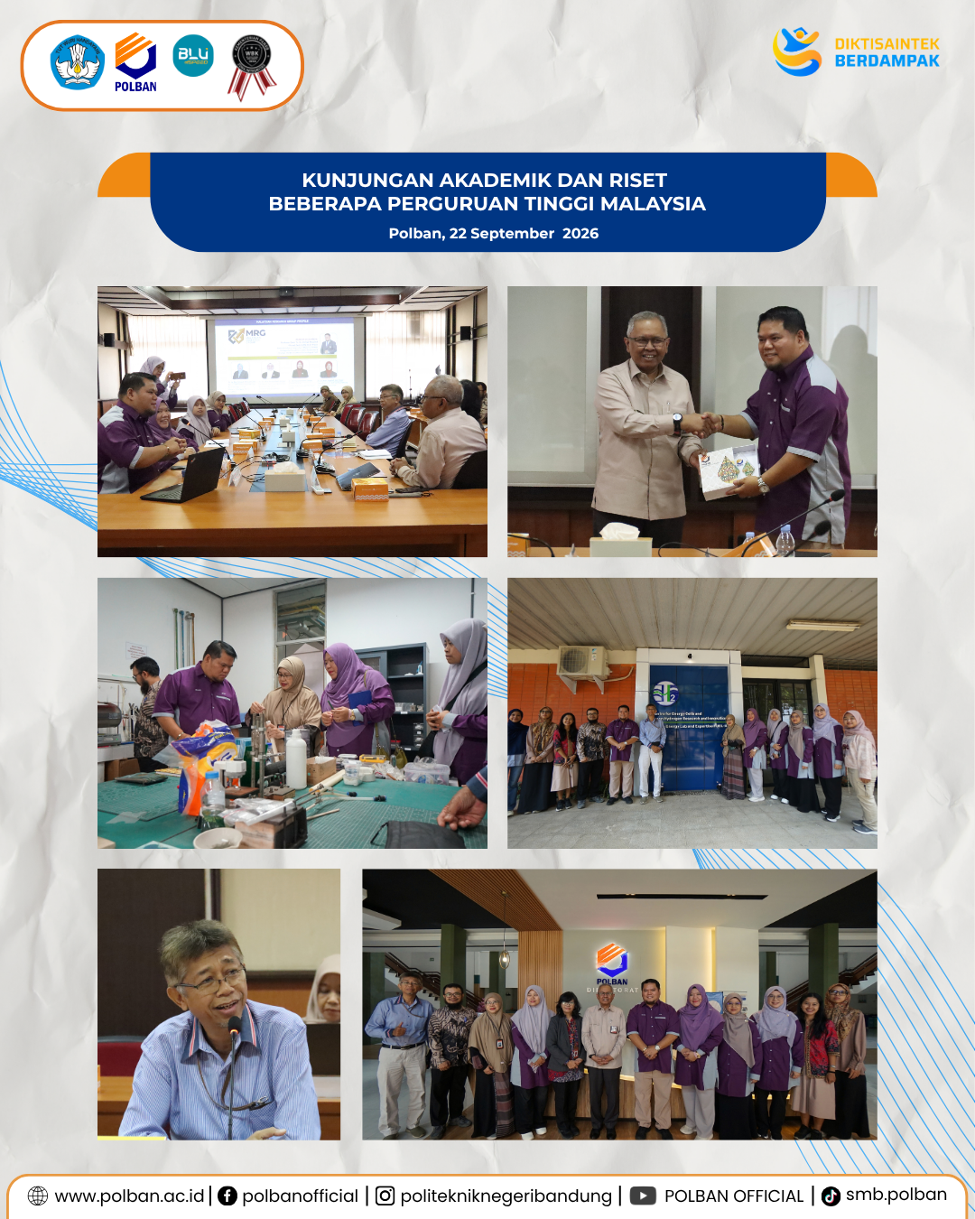 22 September 2026 Kunjungan Akademik dan Riset Beberapa Perguruan Tinggi Malaysia
