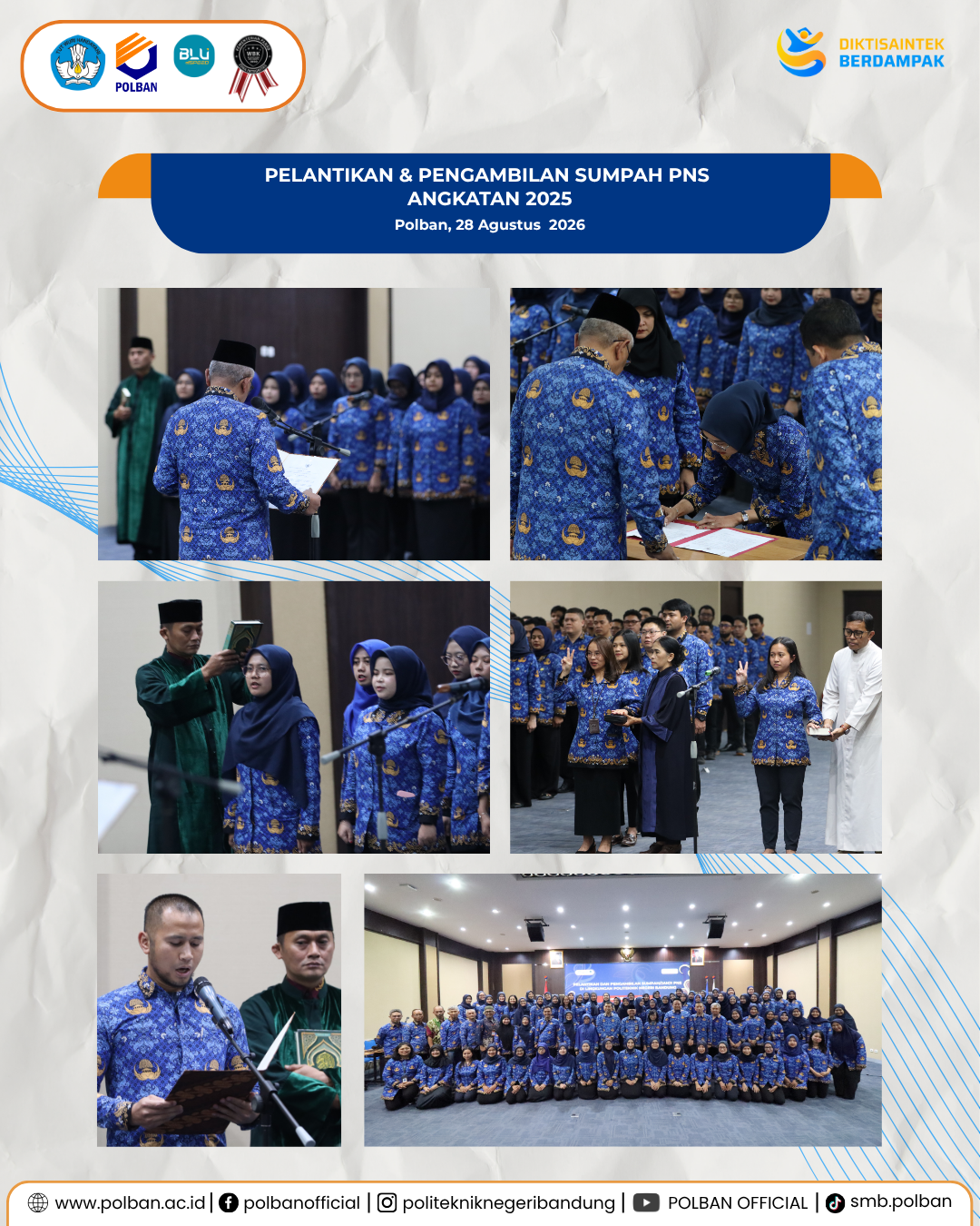 28 Agustus pelantikan PNS 2025