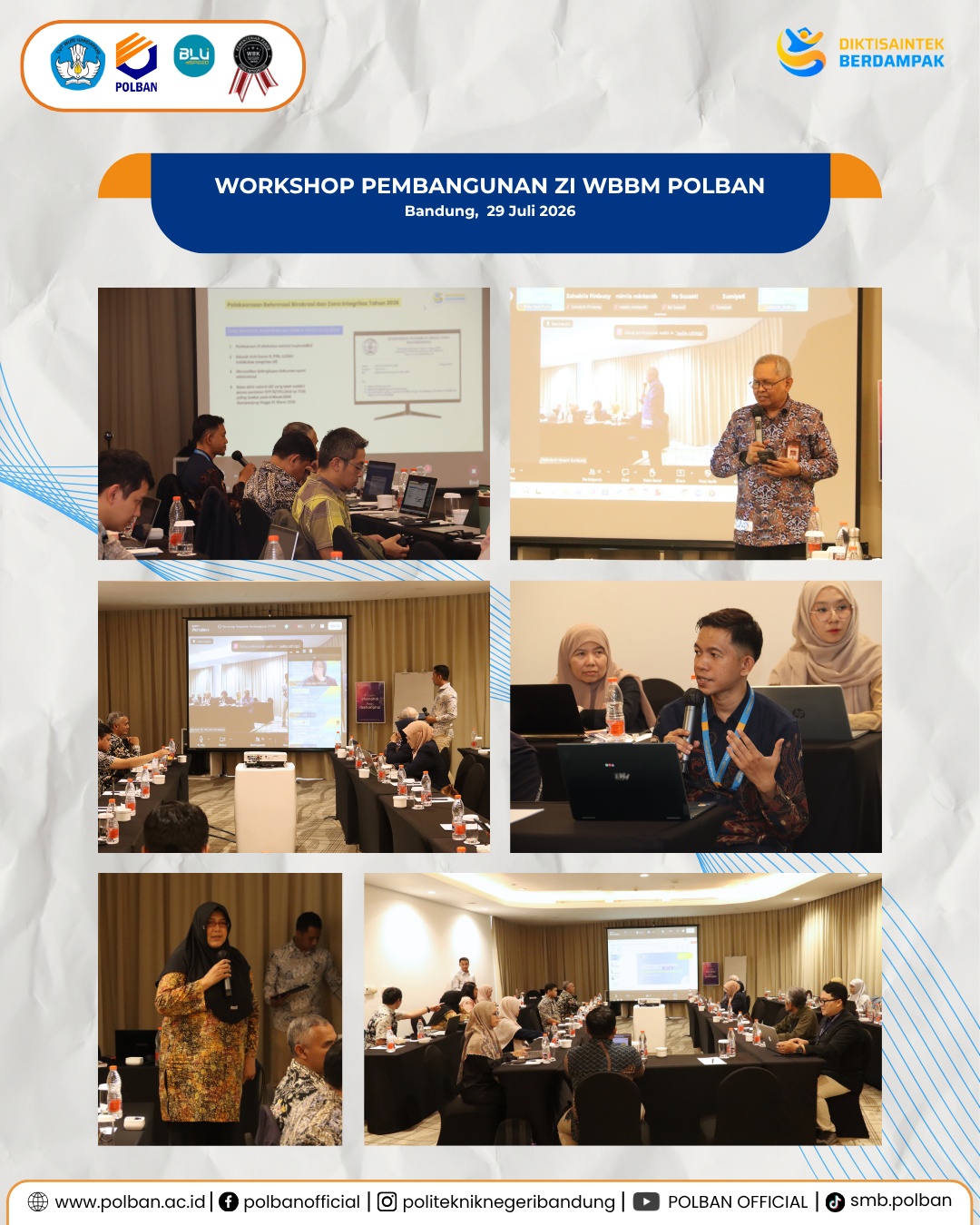 29 juli 2026 Workshop Pembangunan ZI WBBM Polban