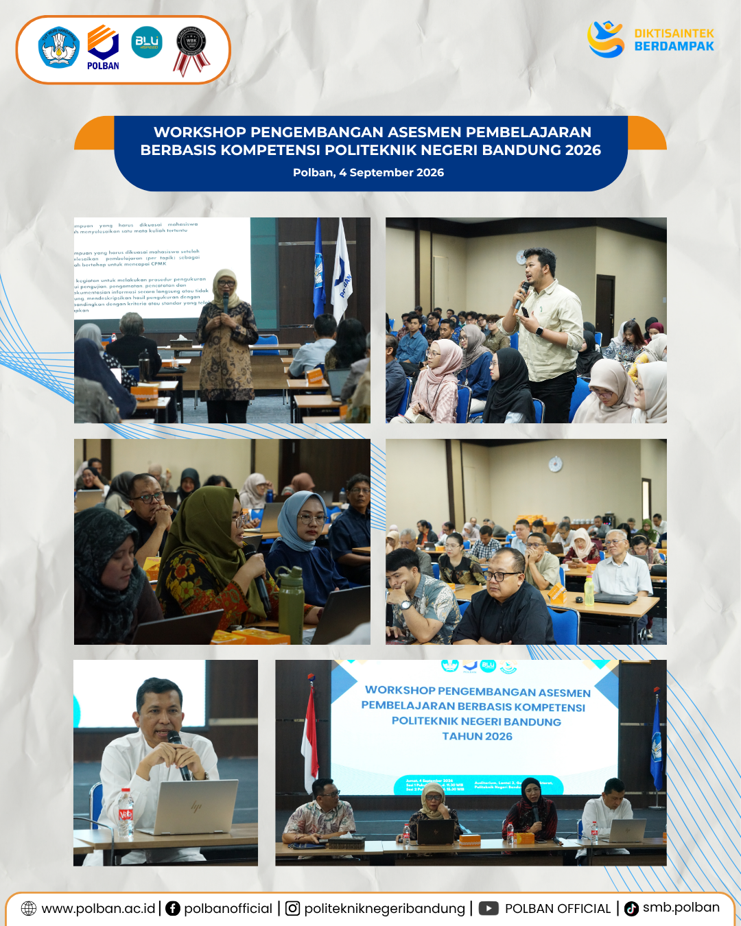 4 September 2026 Workshop Pengembangan Asesmen Pembelajaran Berbasis Kompetensi Polban 2026
