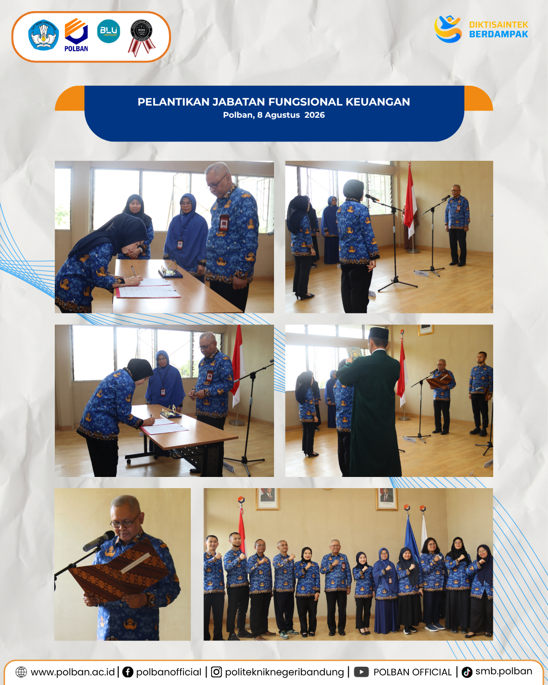 8 Agustus Pelantikan Jafung Keuangan
